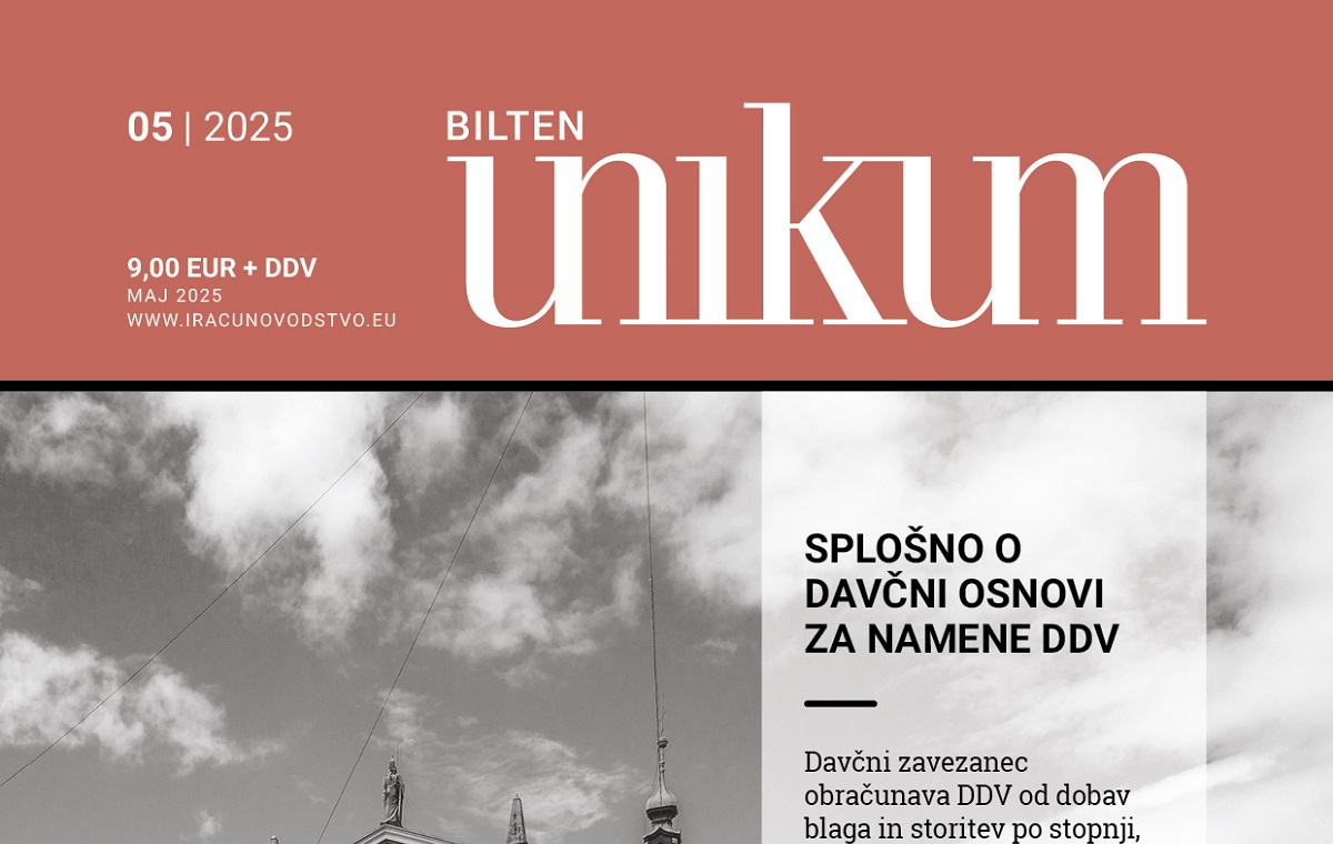 Slika prijazuje naslovnico biltena Unikum maj 2025.