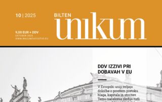 Slika prikazuje naslovnico oktobrske številke Unikum.